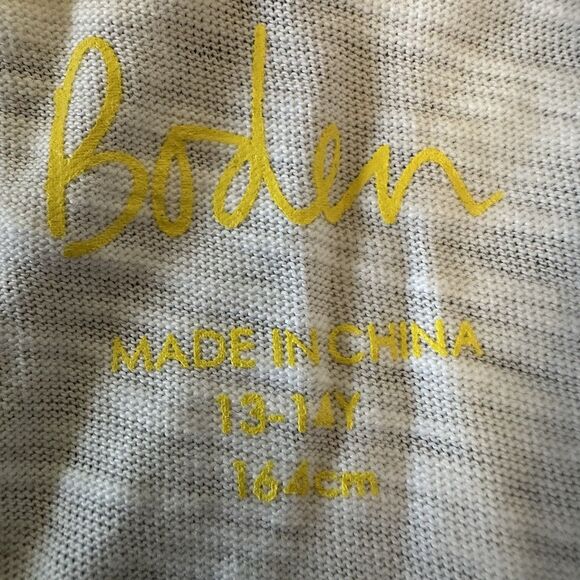 Boden Size 13-14 Years White Sleeveless Top Rainbow Poms Neckline - Picture 3 of 6